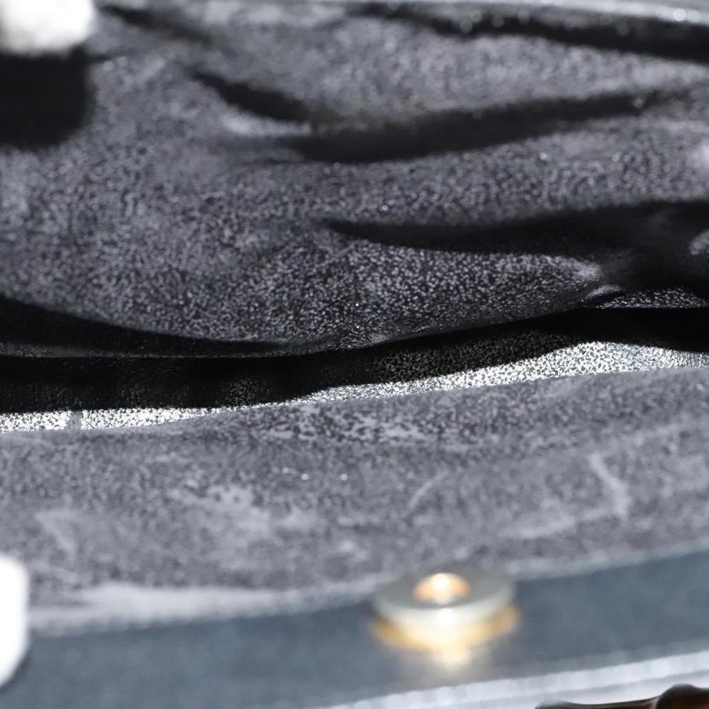 GUCCI Bamboo Hand Bag Suede Black Gold 002 1186 0260 Auth ep8145 - Picture 15 of 16